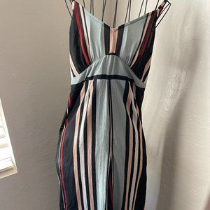 ANGIE black striped romper jumper jumpsuit Size L